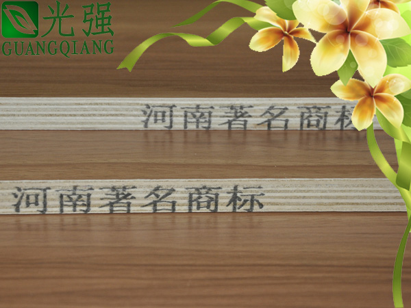 光强牌杨木多层三聚氰胺板免漆生态板（北美胡桃）